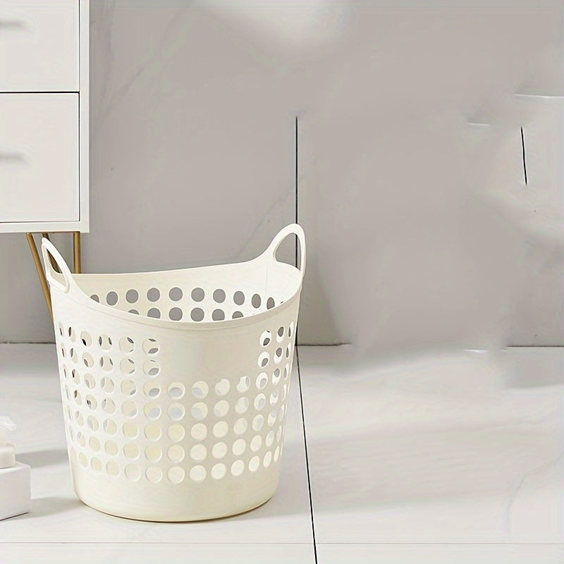 Mesh Laundry Basket with Handles for Bathroom Bedroom and Living Room Storage