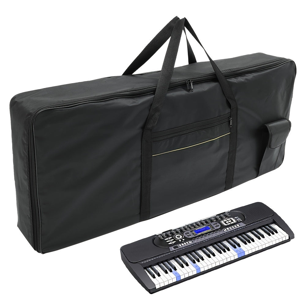 61-Key Waterproof Oxford Cloth Keyboard Bag with Carrying Handle for Piano and Electronic Organ Storage and Travel