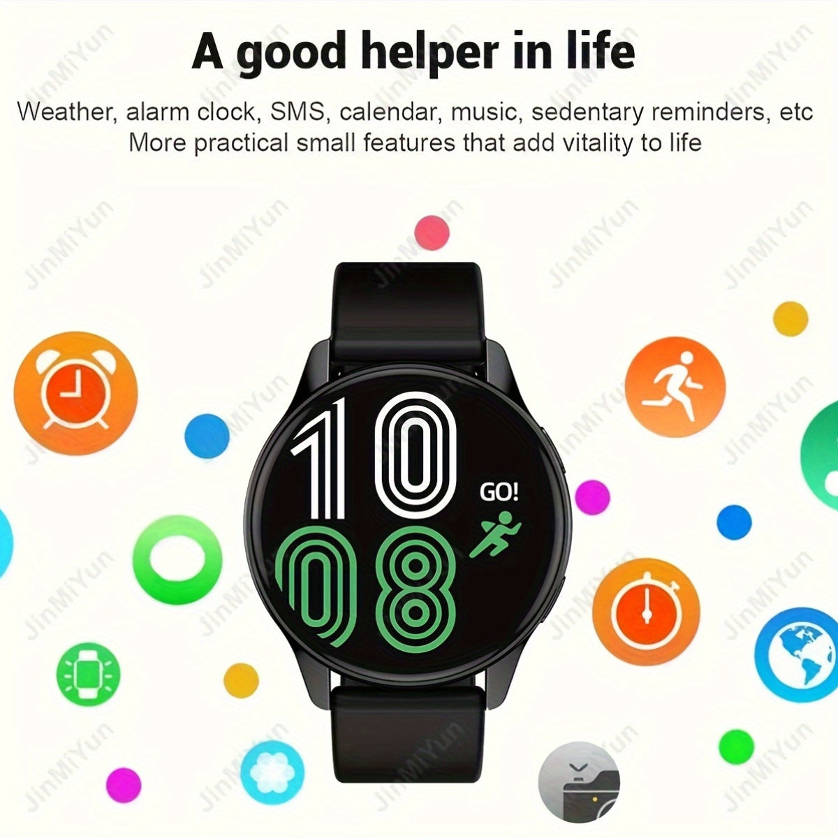 Full Touch Screen Smart Watch 1.5 Inch Fitness Tracker with Call Reminders and Sports Modes