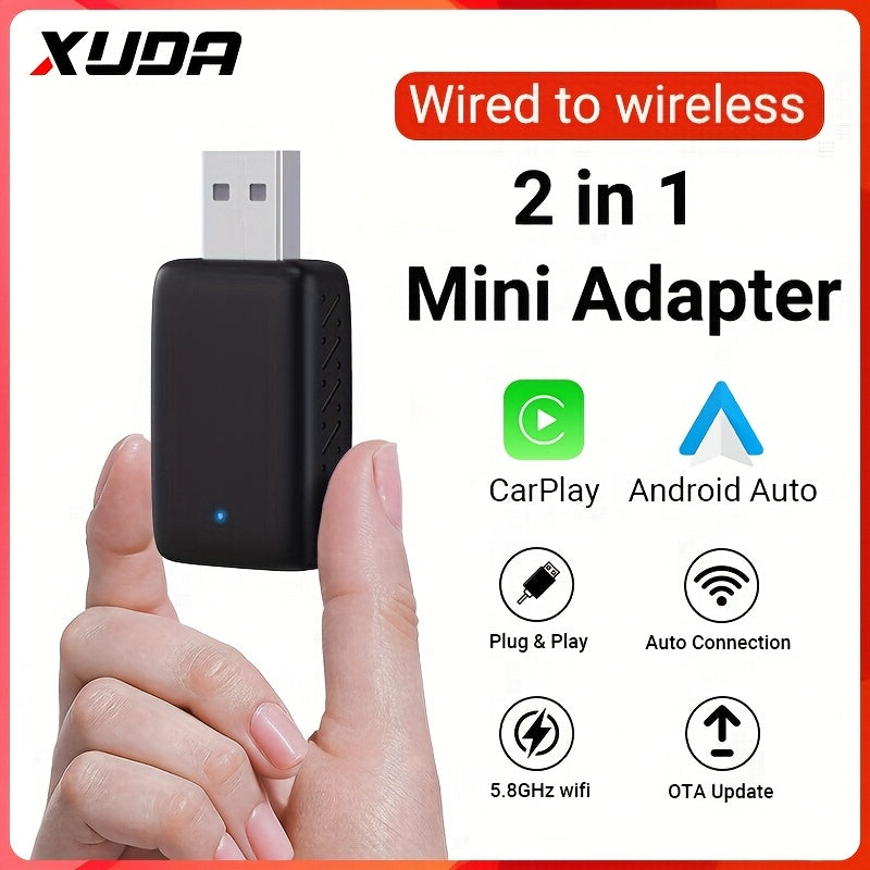 Mini Wireless CarPlay Auto Adapter for Most Cars Plug and Play