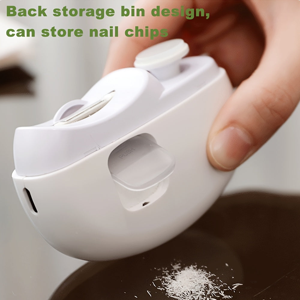 Electric Nail Clipper and Polisher Portable USB Rechargeable with Nail Debris Storage