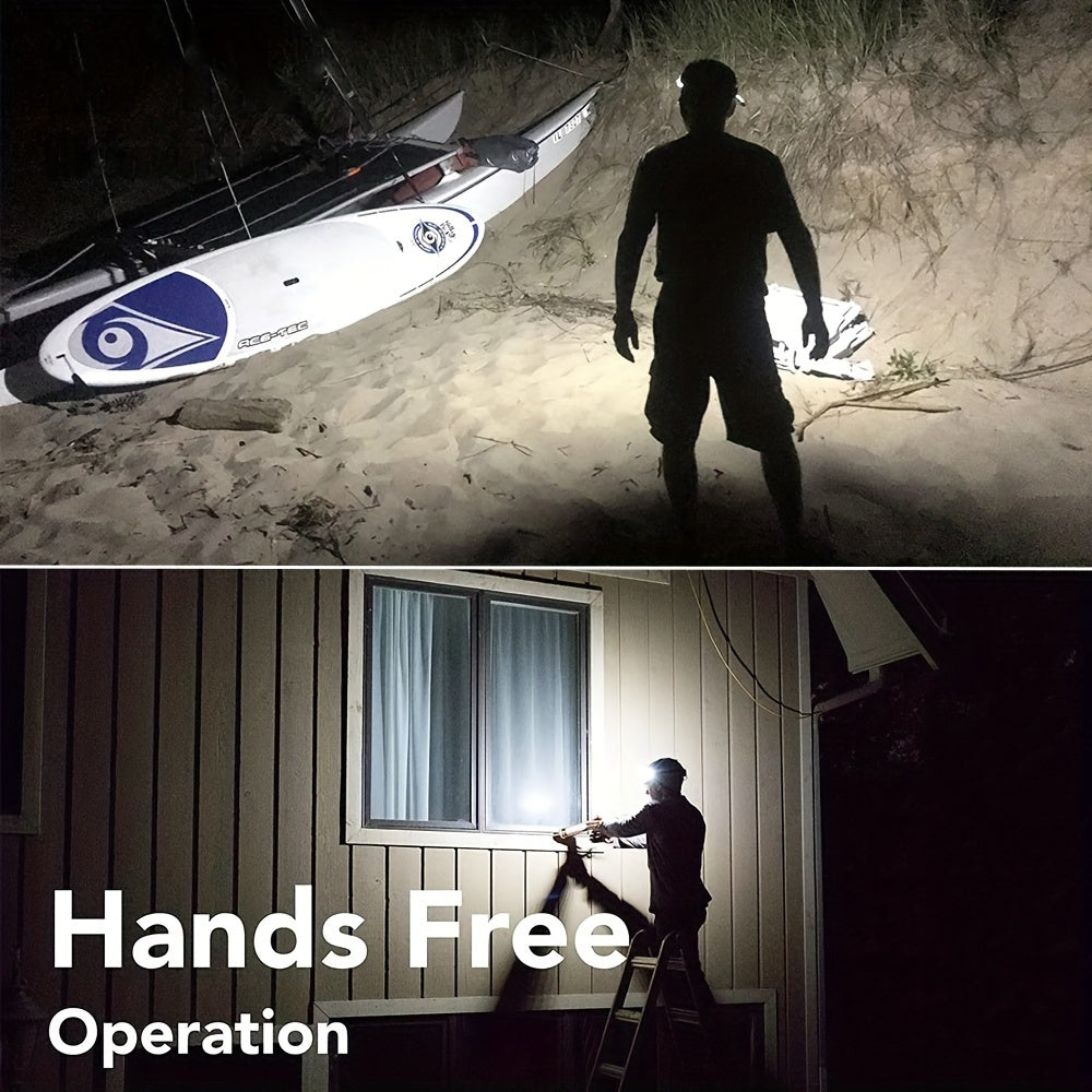 Rechargeable Motion Sensor LED Headlamp for Camping Running Fishing Hiking