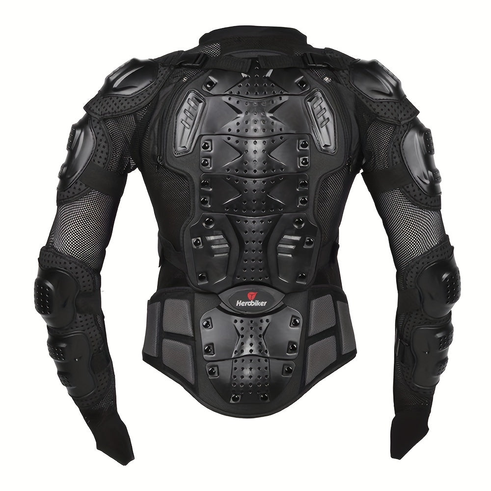 Men's Motorcycle Jacket Lightweight Breathable Polyamide Protective Armor Black Size M-XXXL