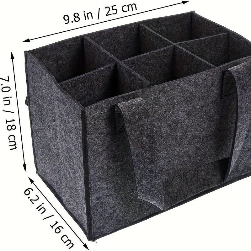Портативная войлочная сумка для красного вина может вмещать до 6 бутылок вина или пива.