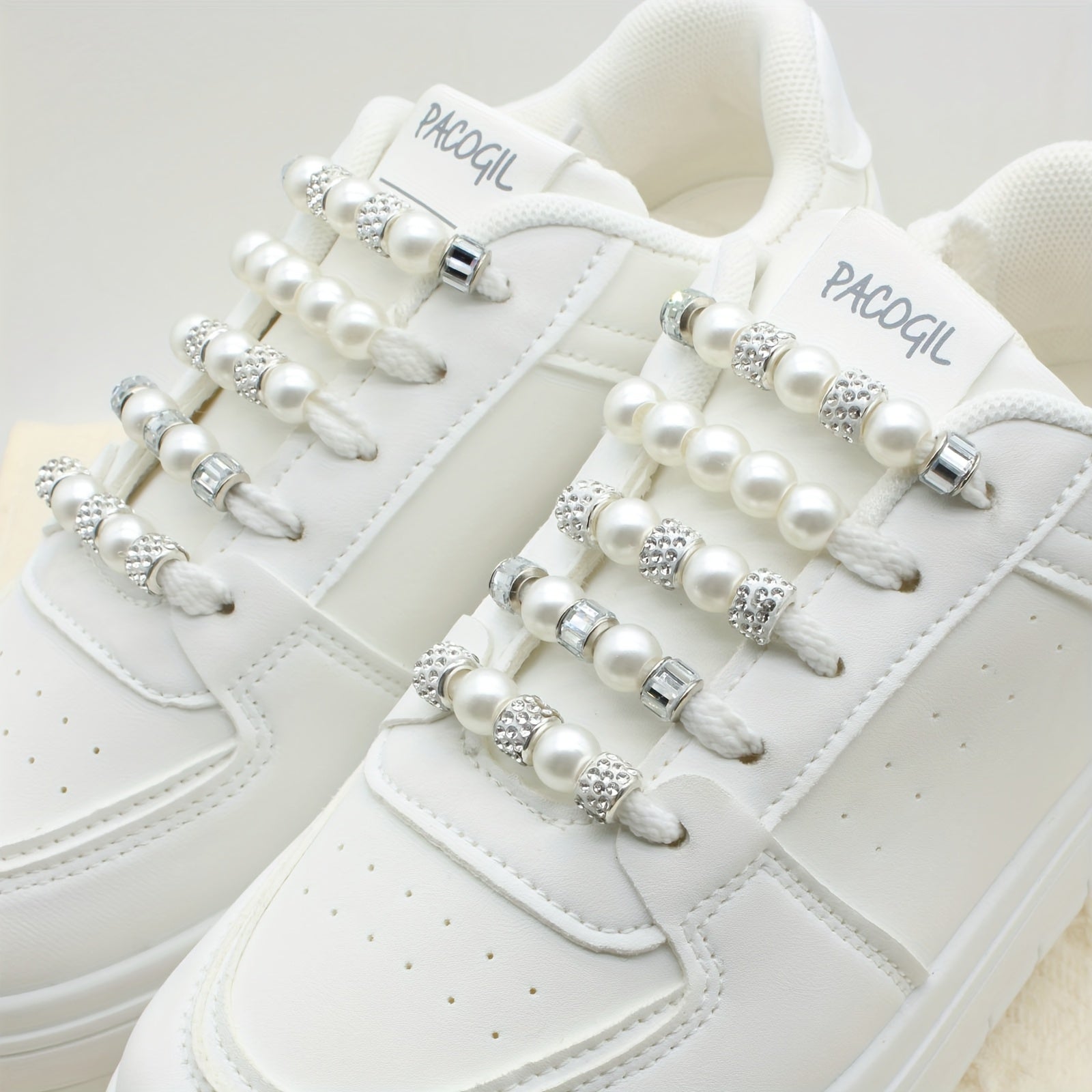 Women's Shoe Lace Beads Decoratively Rhinestone Buckles, 30 Pack