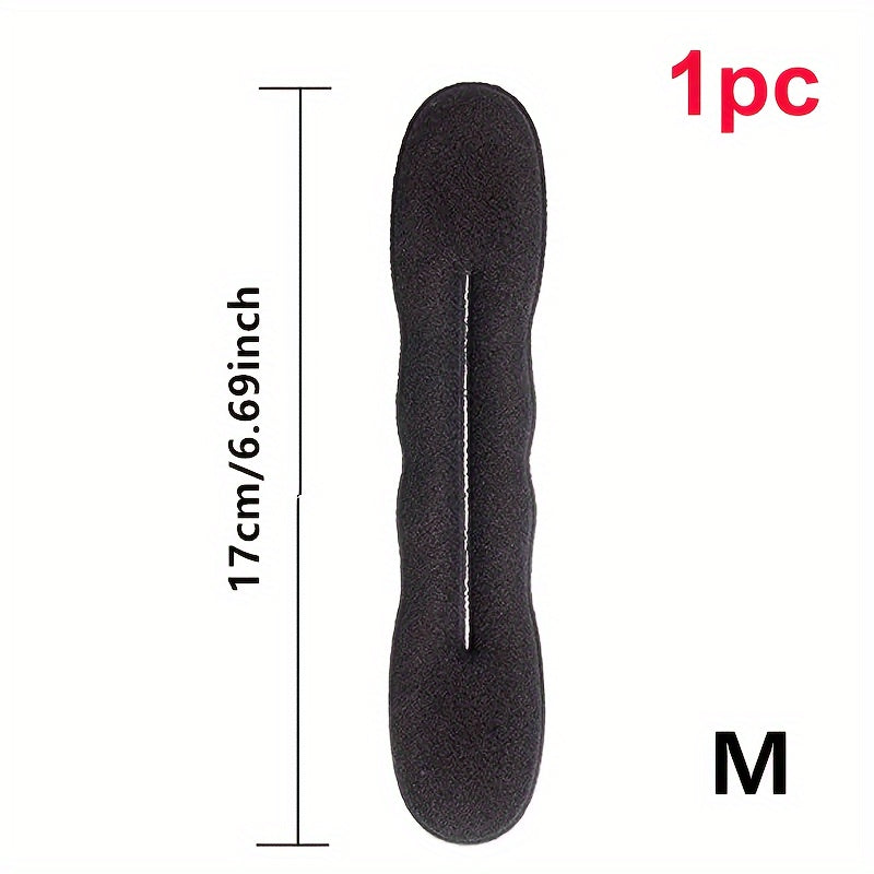 Women's Hair Bun Maker Easy Snap Roll Sponge Donut with Hair Ties Polyester