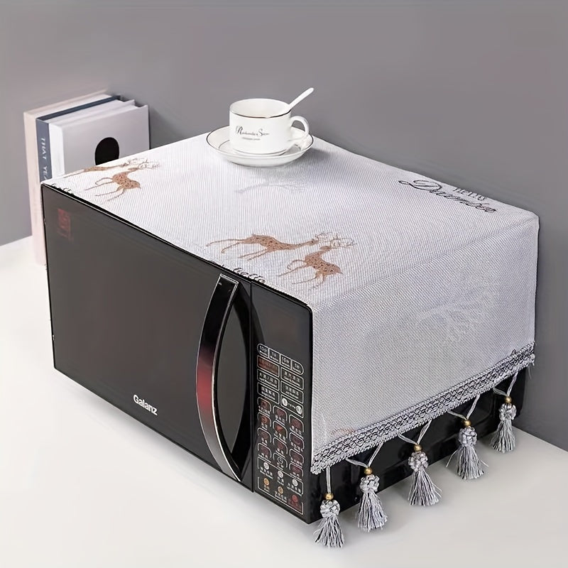 Polyester Microwave Dust Cover Durable Kitchen Appliance Protector