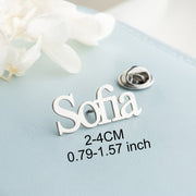 Men's Stainless Steel Brooch with Custom Engraving Modern Minimalist Design