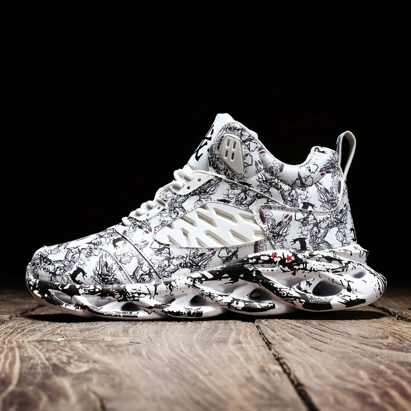 Men's Mesh Camouflage Sneakers for Jogging Tennis and Gym Breathable Shock Absorbing