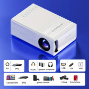 Portable Home Theater Projector Compatible with TV Stick Laptop Smartphone