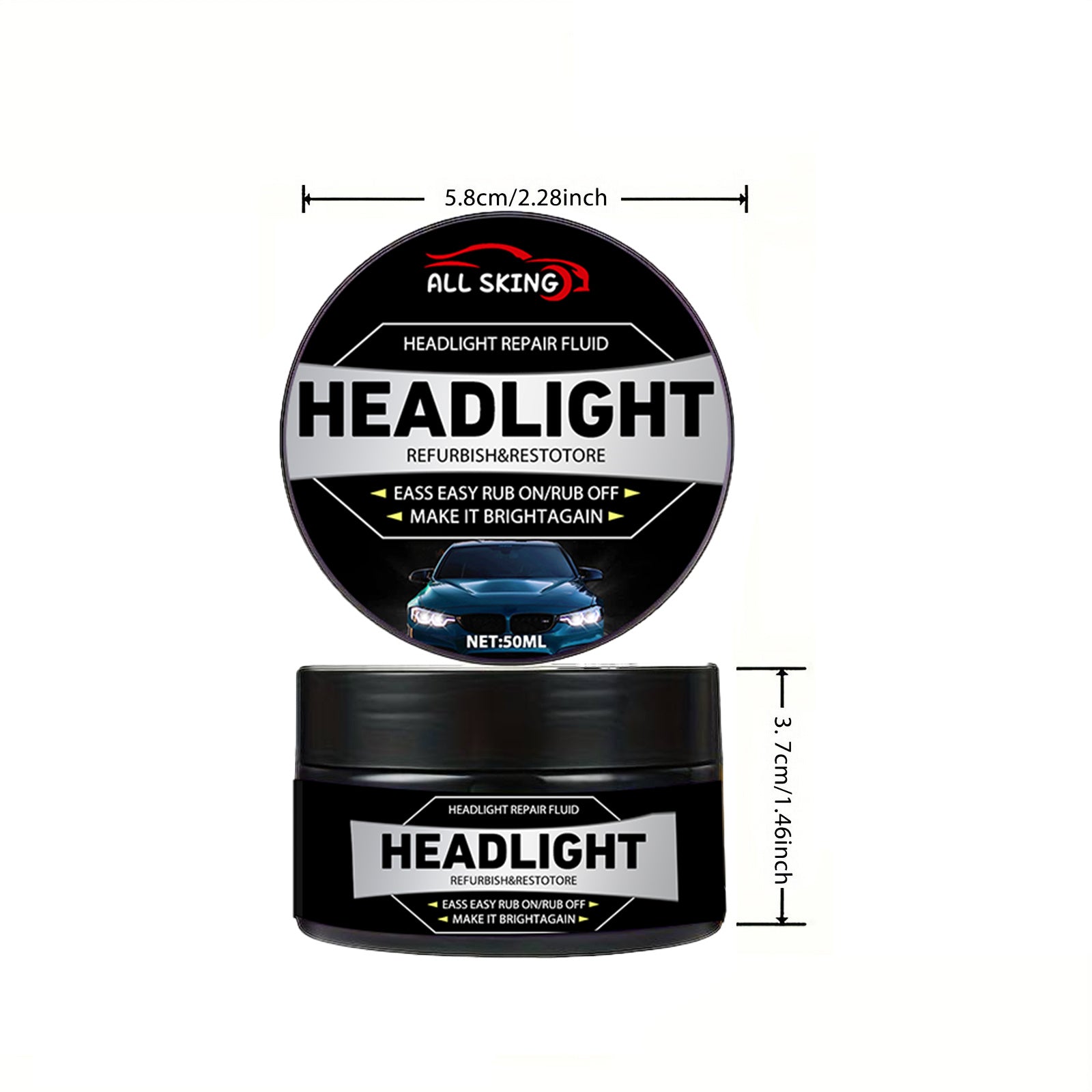 Universal Car Light Repair Kit - Light Polish, Oxidation Remover