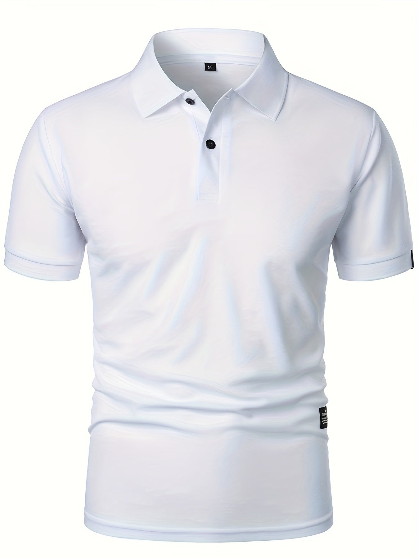 Men's Short Sleeve Solid Color Golf T-Shirt Summer Casual Business Leisure Polyester