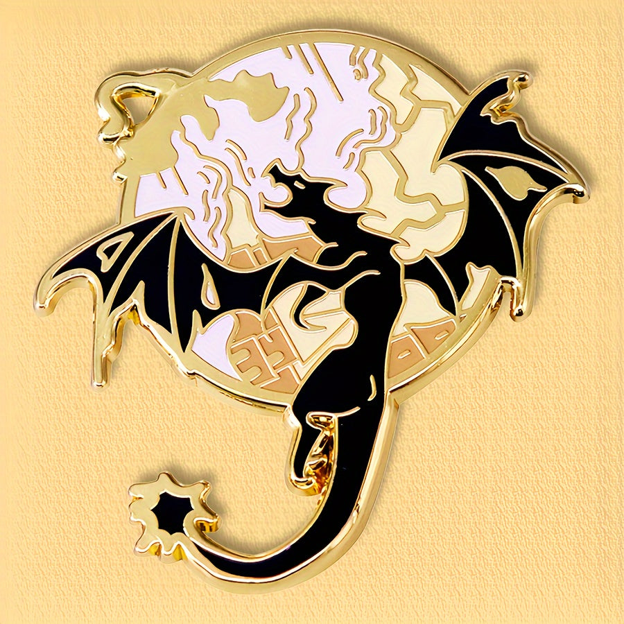 Enamel Pin Fourth Wing Dragon Design Cute Alloy Collar Pin for Jackets Bags Hats