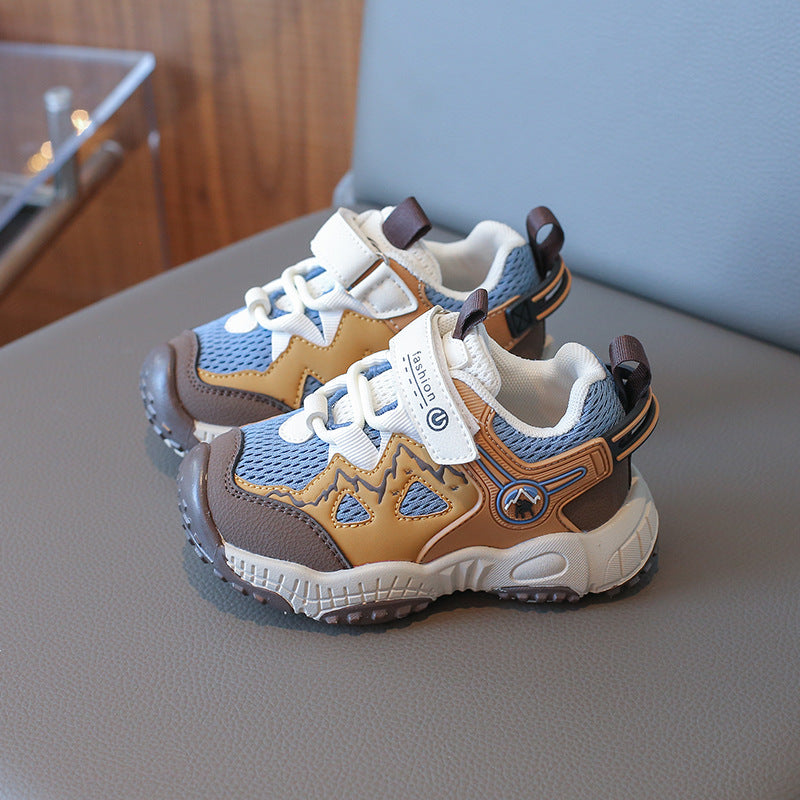 Детские сетчатые кроссовки для мальчиков и девочек, нескользящие, удобные для бега и походов