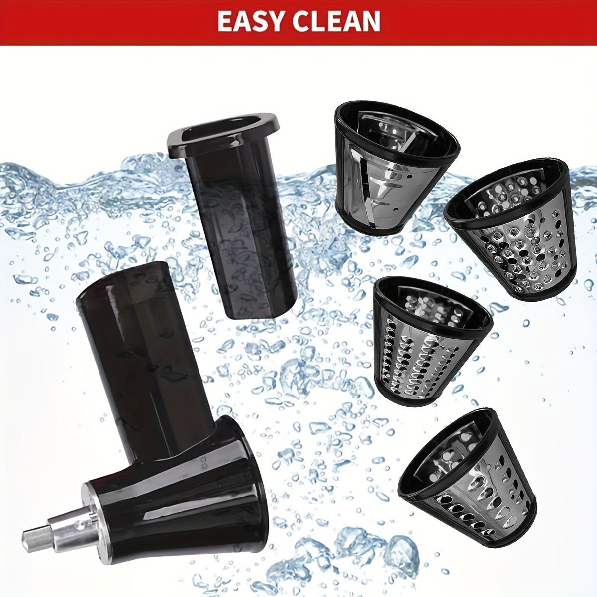 Kitchen Appliance Accessory For Blenders: Slicing Shredding Grating 4 Blades