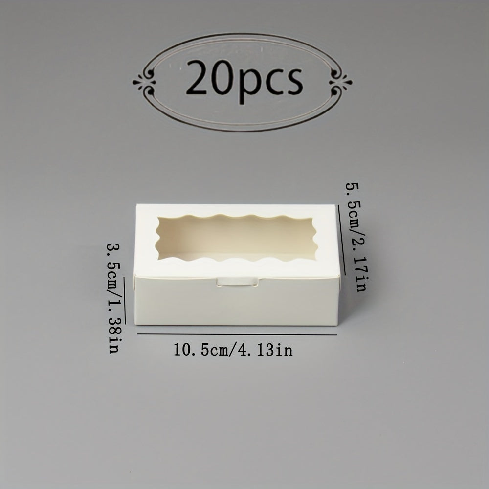Set of 20 Clear Window Bakery Boxes for Cookies Cupcakes Bread Takeaway