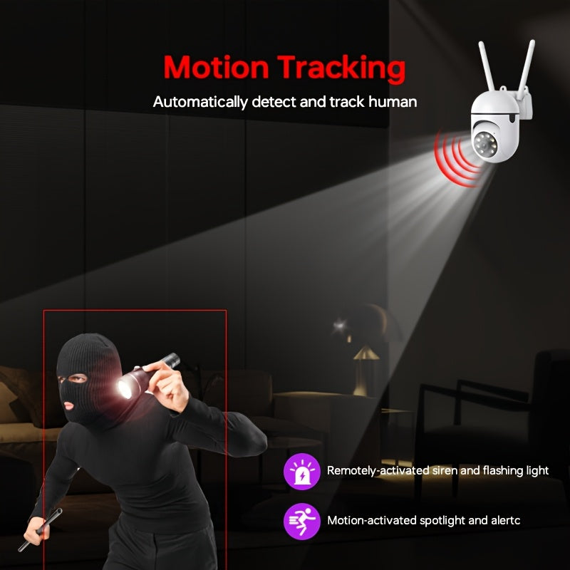 Ulanmagan xavfsizlik kamerası 3MP HD Pan-Tilt ichki kechqurun ko'rish ikki tomonlama audio