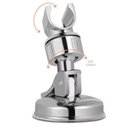 Shower Head Holder Chrome Suction Cup Mount for Bathrooms and RVs