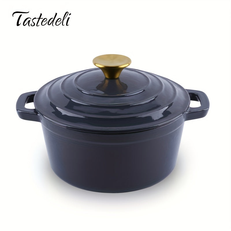 Enamelled Cast Iron Dutch Oven 20cm 2.75qt Round Kitchen Cookware