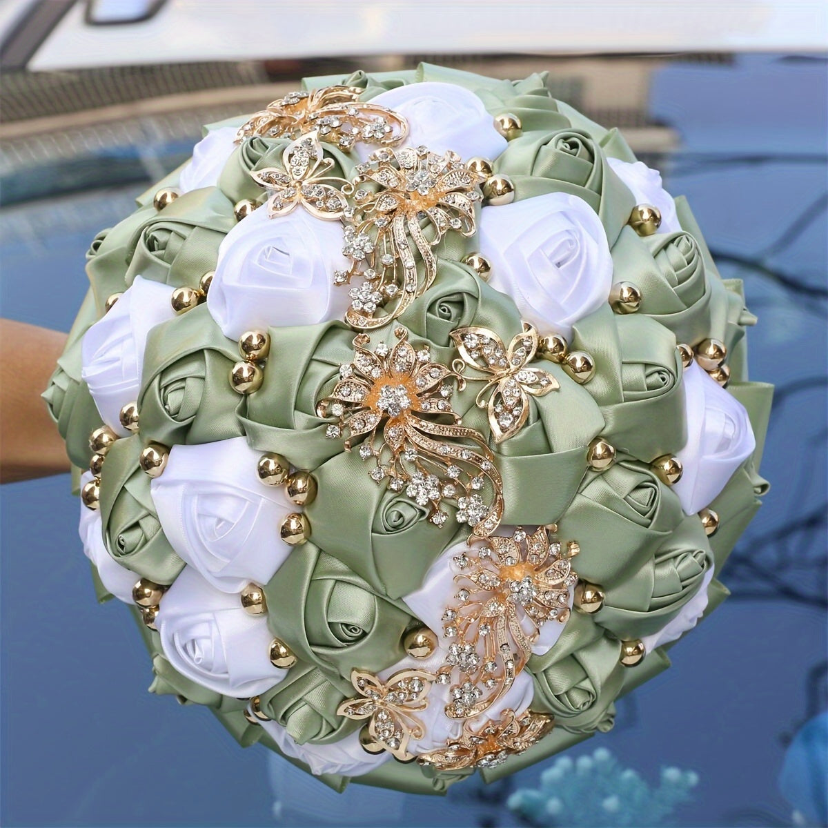 Elegant Qizlar uchun gullar to'plami Qizil samoviy güllar bilan Kristal va Marjon tafsilotlari bilan