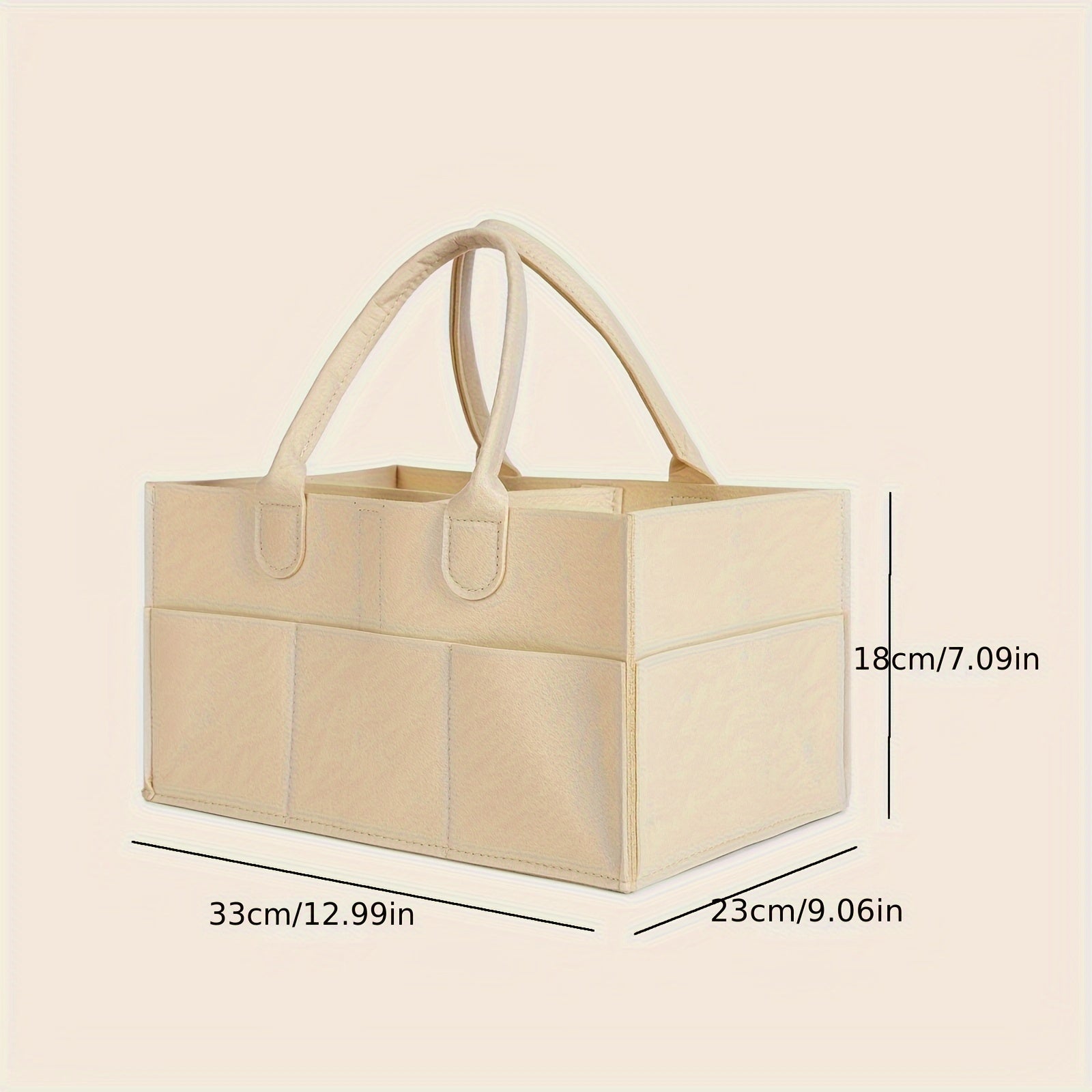 Portable Diaper Caddy Organizer with Detachable Dividers Nursery Storage Bin for Children
