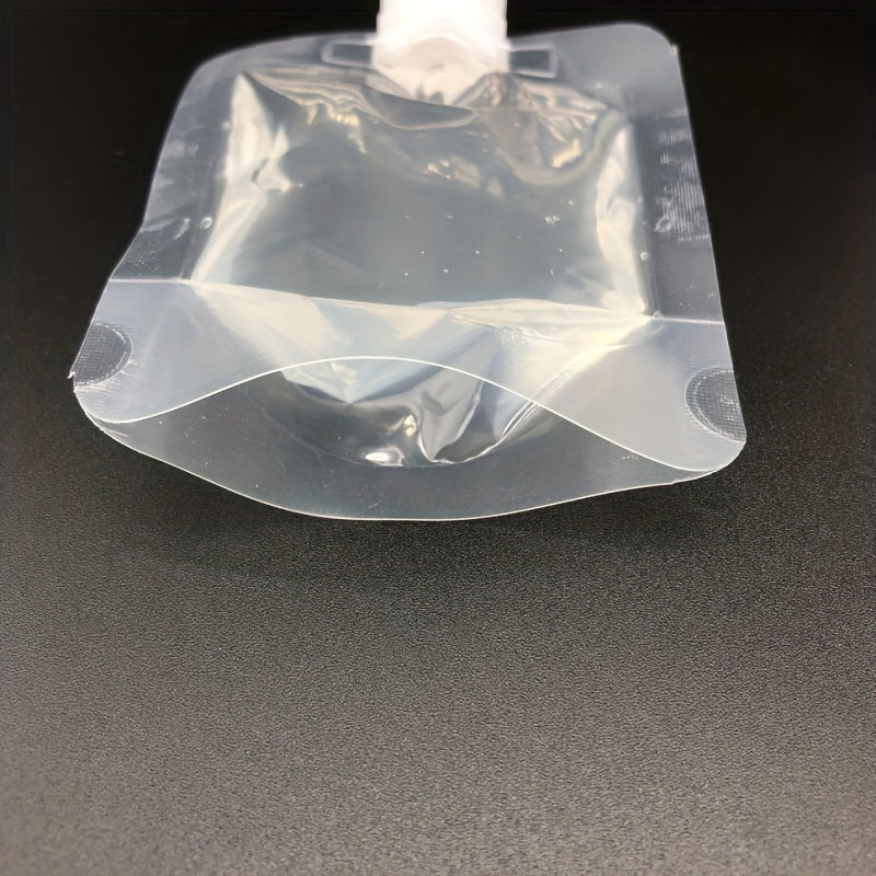 Set of 10 Disposable Beverage Pouches Stand-Up Liquid Yogurt Milk Containers