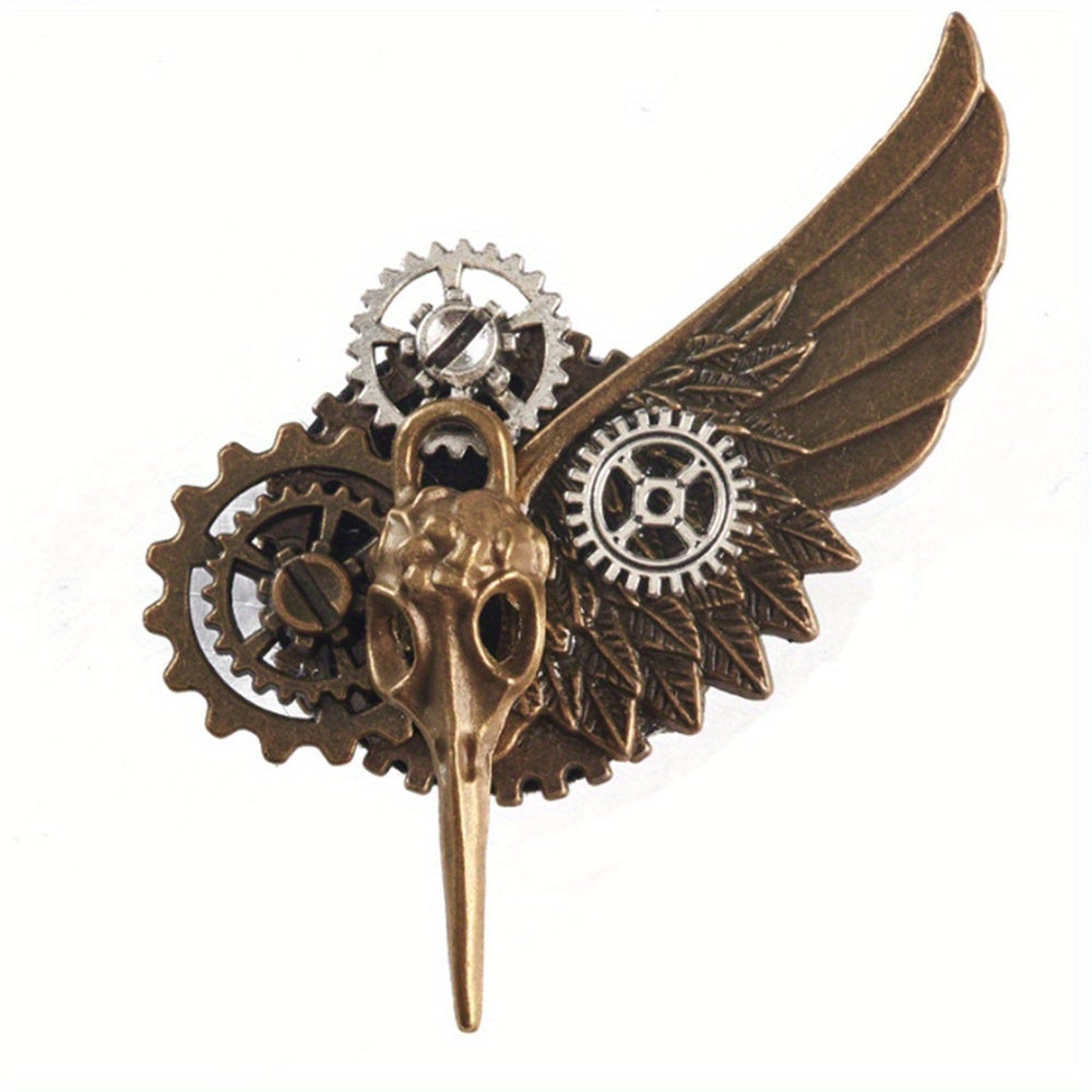 Rojdestvo Steampunk broshyasi, mexanik dizayni bilan plastmassa lapel pin, kiyim va aksessuarlar uchun
