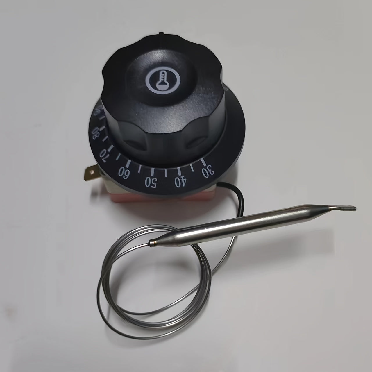 Reusable Temperature Control Gauge for Electric Ovens with Metal Probe and Thermostat Switch