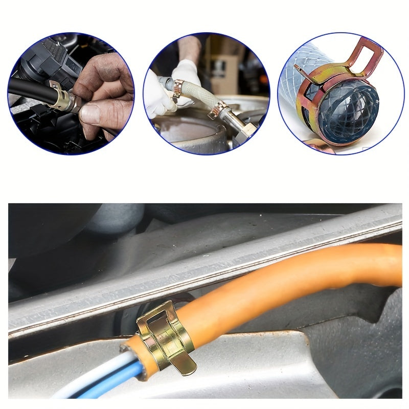 90Pcs Spring Hose Clamp Assortment Kit for Fuel Air Silicone Vacuum 6-16mm