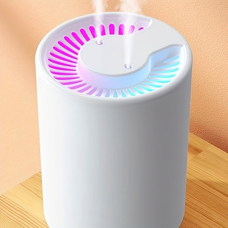 Large 5L USB Humidifier with Dual Mist and Colorful Ambient Lighting for Home Office