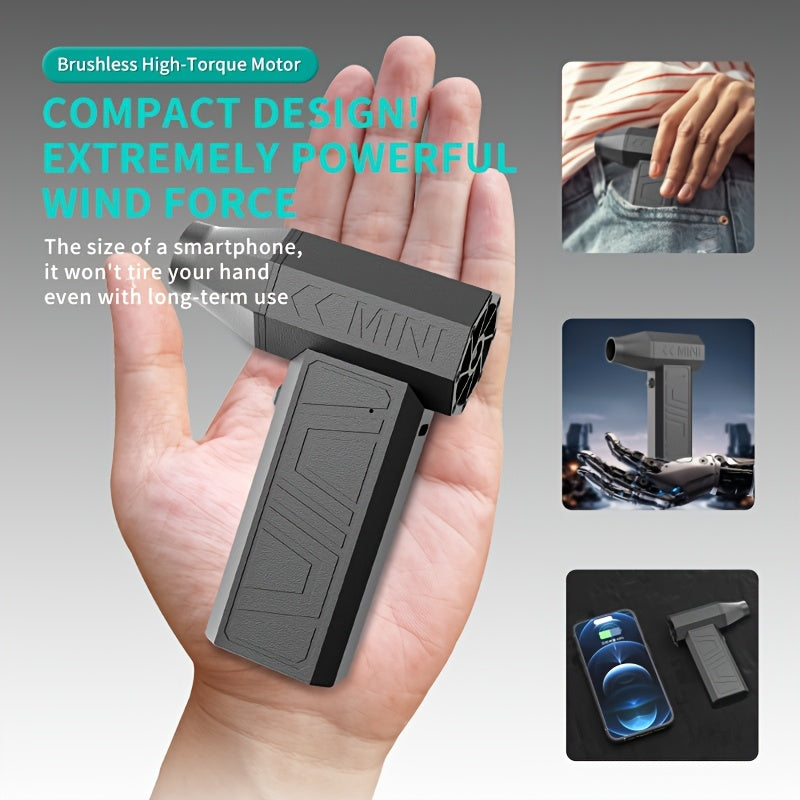 High-Speed Brushless Mini Fan 130000rpm USB Rechargeable 4000mAh Lithium Battery Heating Cooling Air Purifier