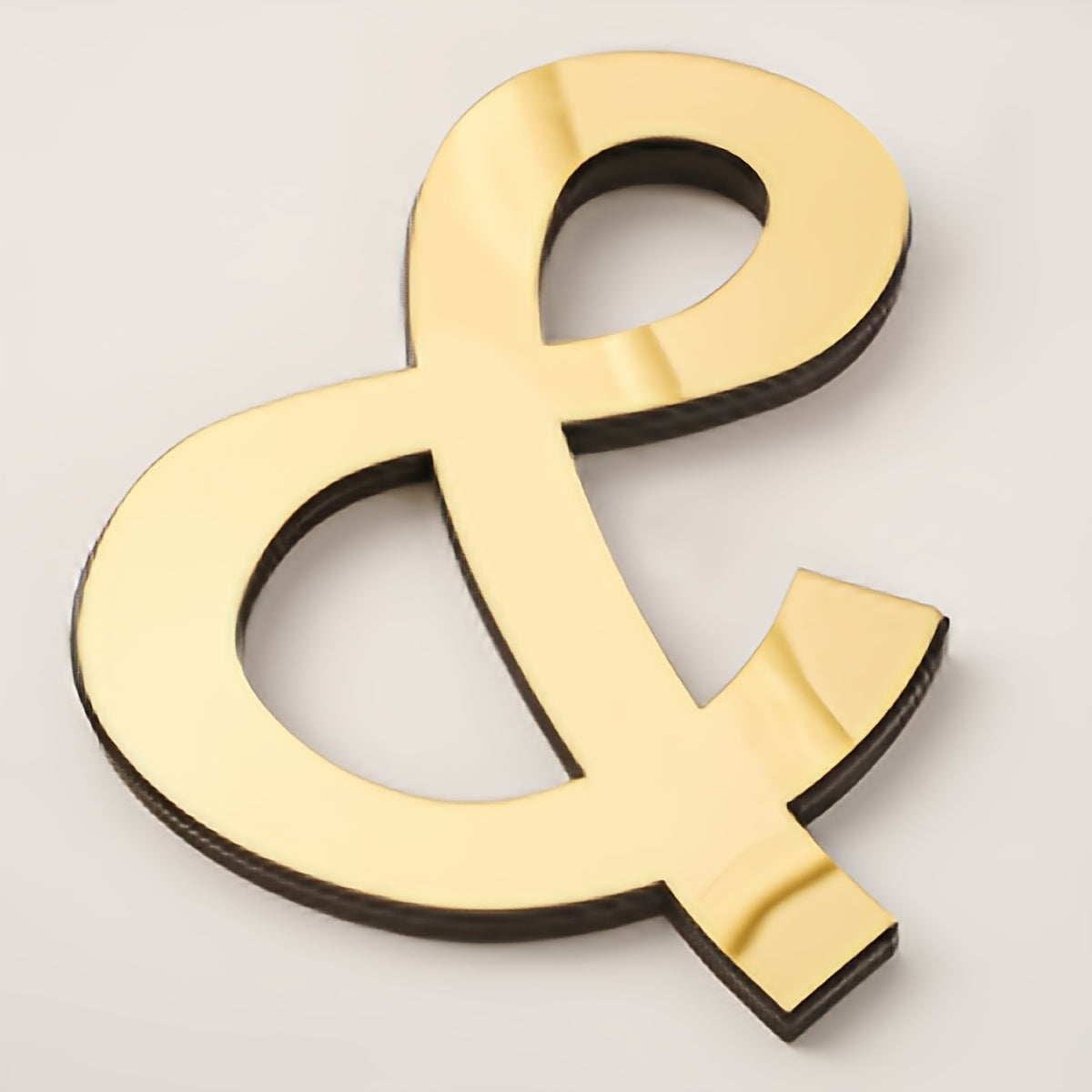 3D Acrylic Mirror Wall Decals Alphabet Stickers Gold Silver Self-Adhesive Modern Home Decor