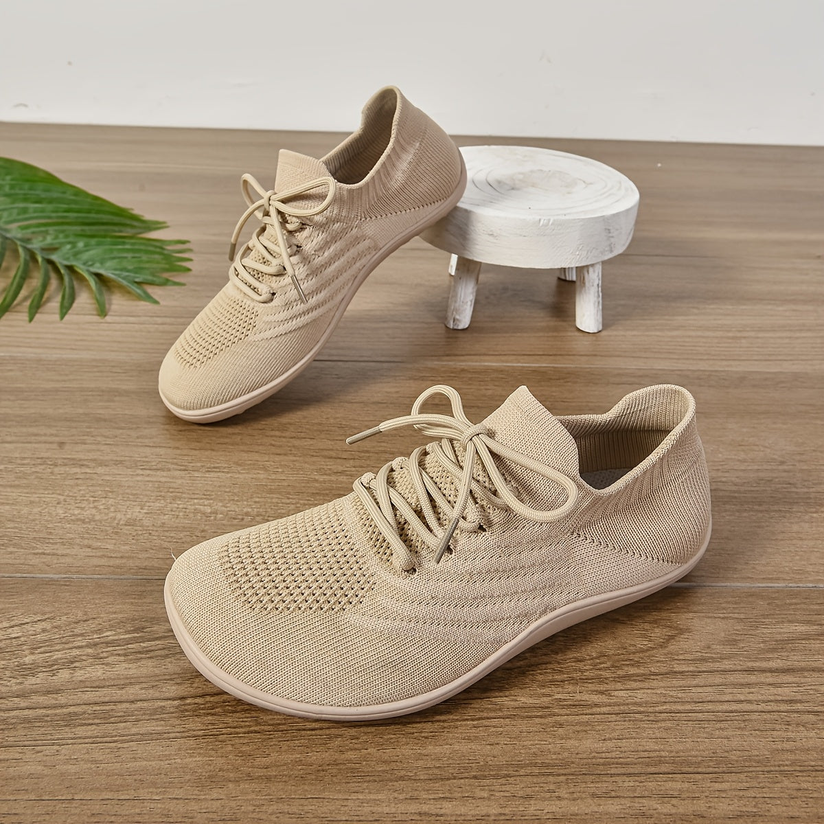 Женские босоногие кроссовки широкая посадка дышащий трикотаж нулевой каблук для прогулок и тенниса