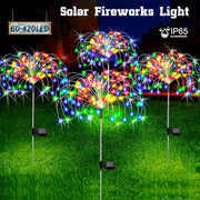 420 LED Solar Firework Garden Lights with 8 Modes Waterproof IP65 Outdoor Decor