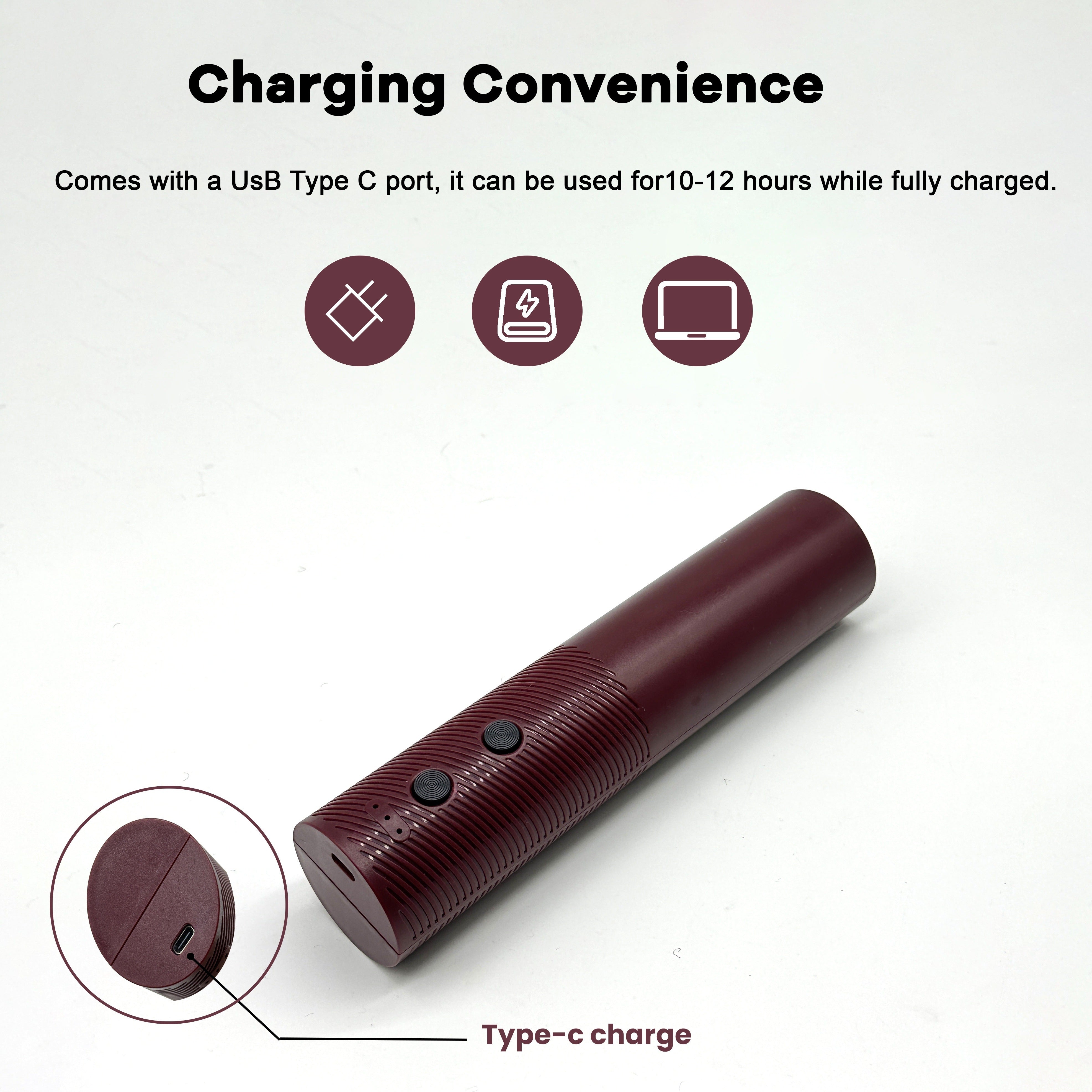 Bir marta bosish bilan avtomatik qopqog‘ ochuvchi bilan qayta zaryadlanuvchi elektr sharob ochgich USB zaryadlashli litiy batareyasi qora qizil