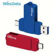 WesData USB-C flesh xotira qurilmasi 32GB, 64GB va 128GB xotira variantlari bilan, Android smartfonlari, planshetlar, noutbuklar, MacBook va PC bilan mos keladi. Turli tadbirlar uchun ideal sovg'a.