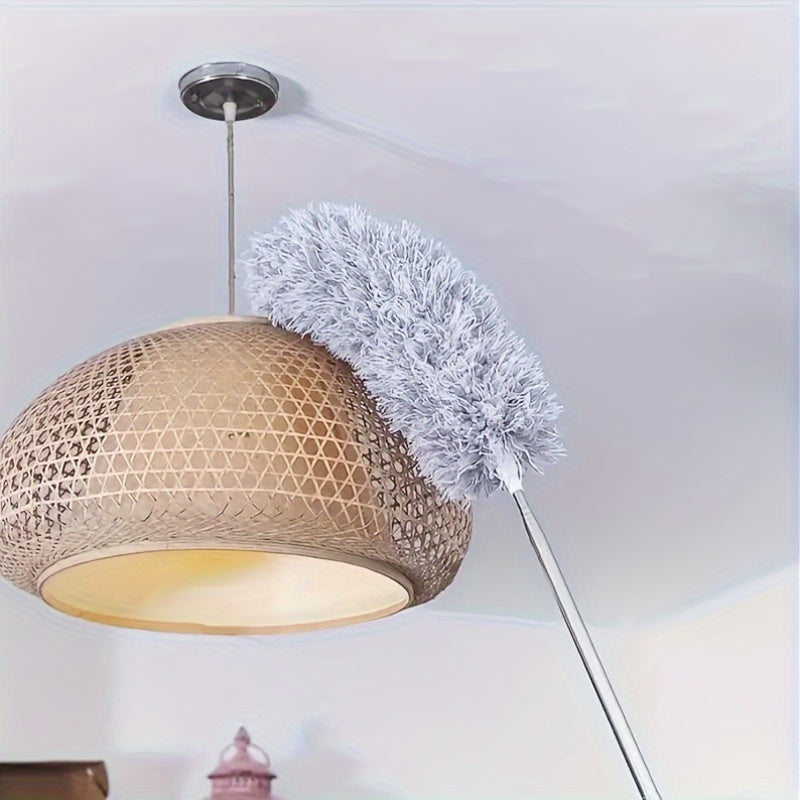 Uzun teleskopik tutqichli kengaytiriladigan mikrofibre tozalagich yuqori shiftlar va mebellar uchun