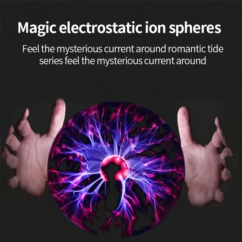 5-Inch Interactive Plasma Ball Light Touch Sound Activated USB LED Lamp for Decor and Gifts