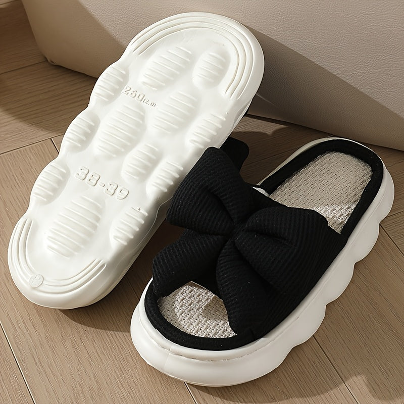 Women's Slip-On House Shoes Indoor Outdoor Slippers Breathable Arch Support Black