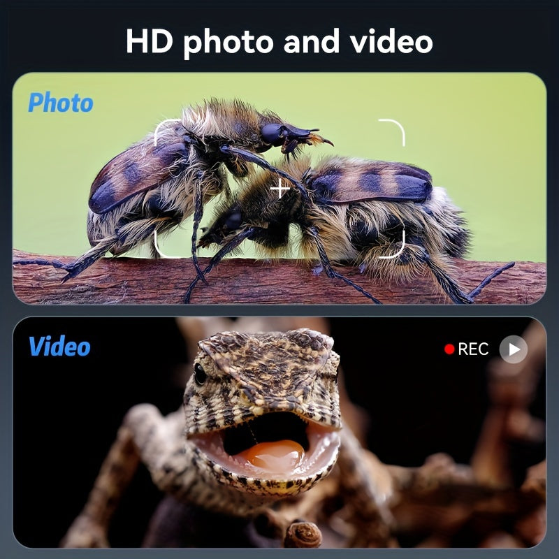 Microscopio digital 17.78cm 10-1200X de aumento USB recargable para biología, monedas, soldadura y educación