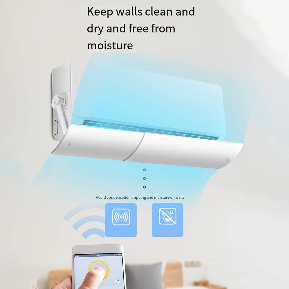 Adjustable Polypropylene Wind Deflector for Air Conditioners Universal Fit