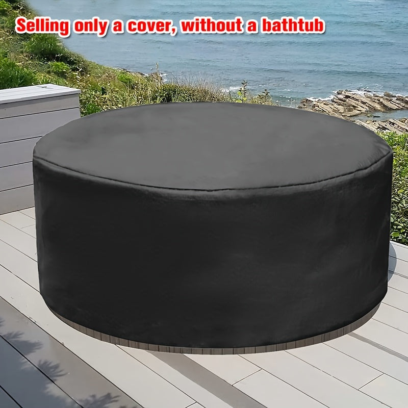 210D Водонепроницаемый чехол для уличных бассейнов для круглых спа и плавательных бассейнов, защита от солнца, черный