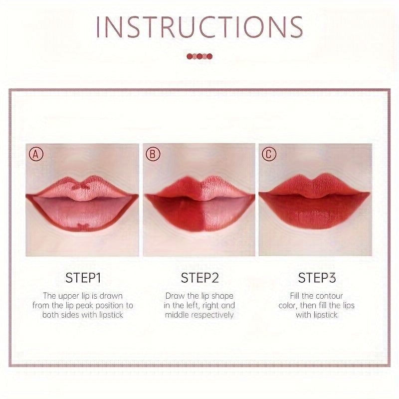 Women Satin Velvet Lipstick Set 6 Colors Long-Lasting Moisturizing