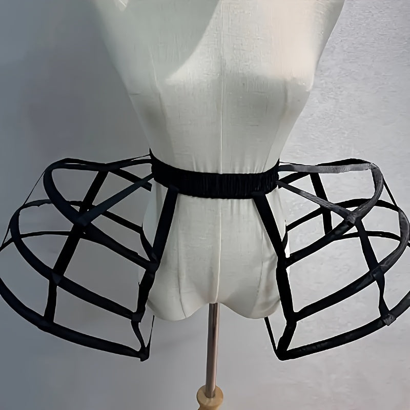 Supportive Three-Tiered Baroque Birdcage Skirt Elegant Art Deco Lolita Skirt for Role-Playing