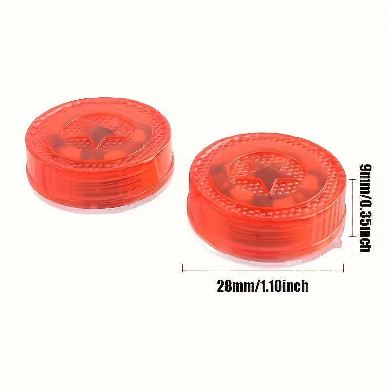 Red LED Car Door Warning Lights 4 Pack Circular Patterned Surface Durable Plastic