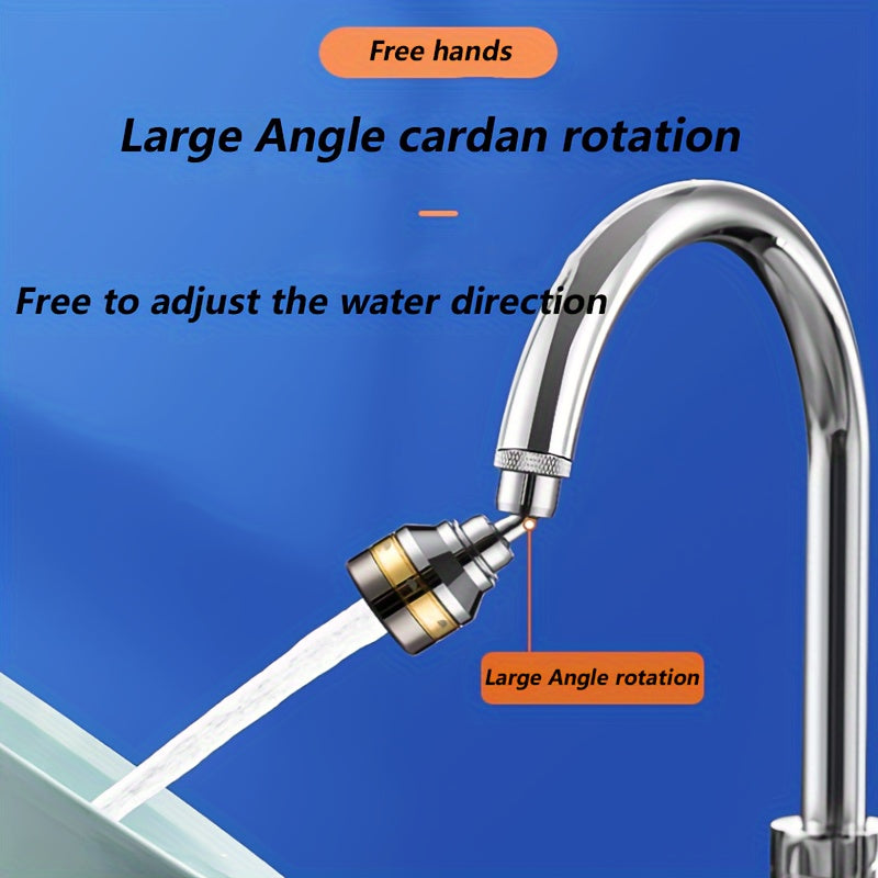 Copper Water Outlet Faucet with Rotating Thread Splash-Proof Extender and Filter Shower Head