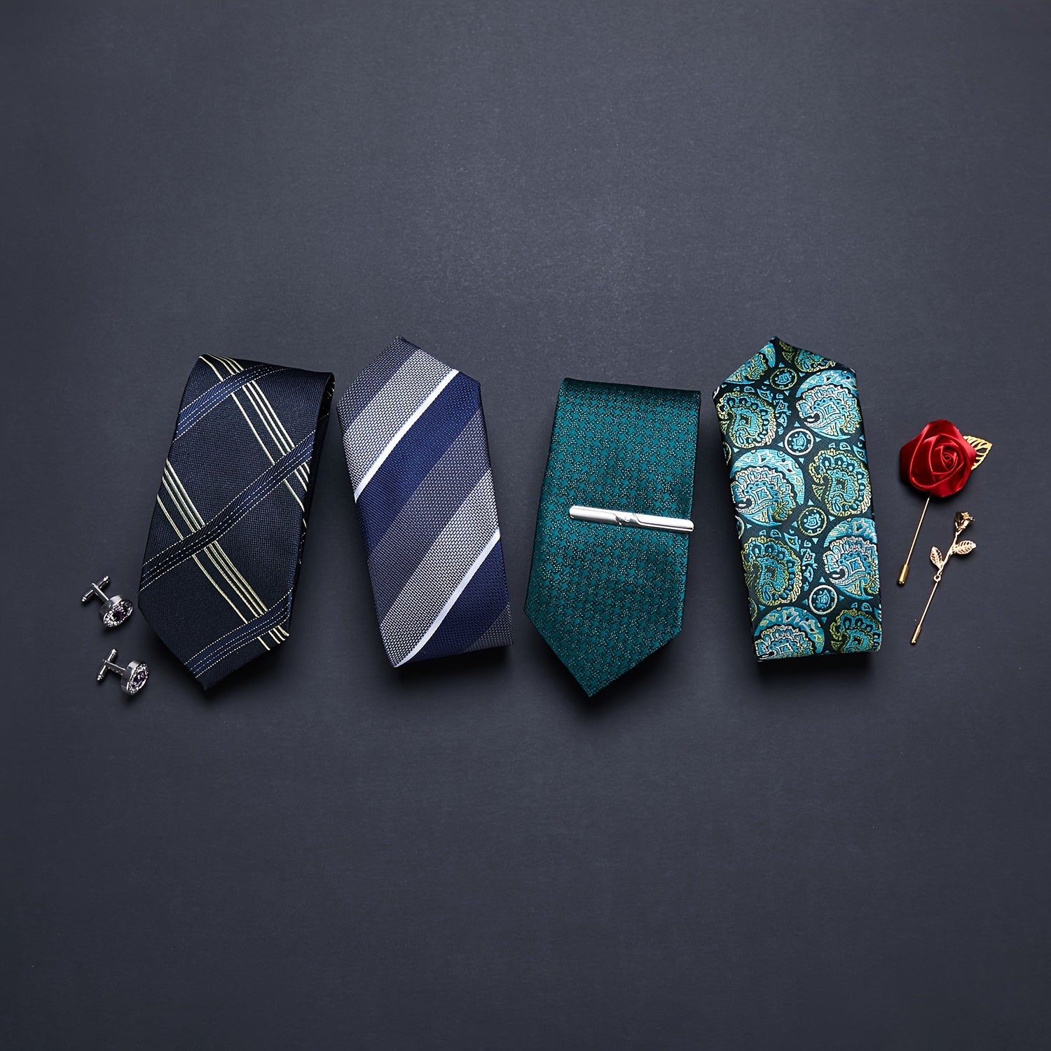 Men's Paisley Floral Necktie for Wedding and Office Wear