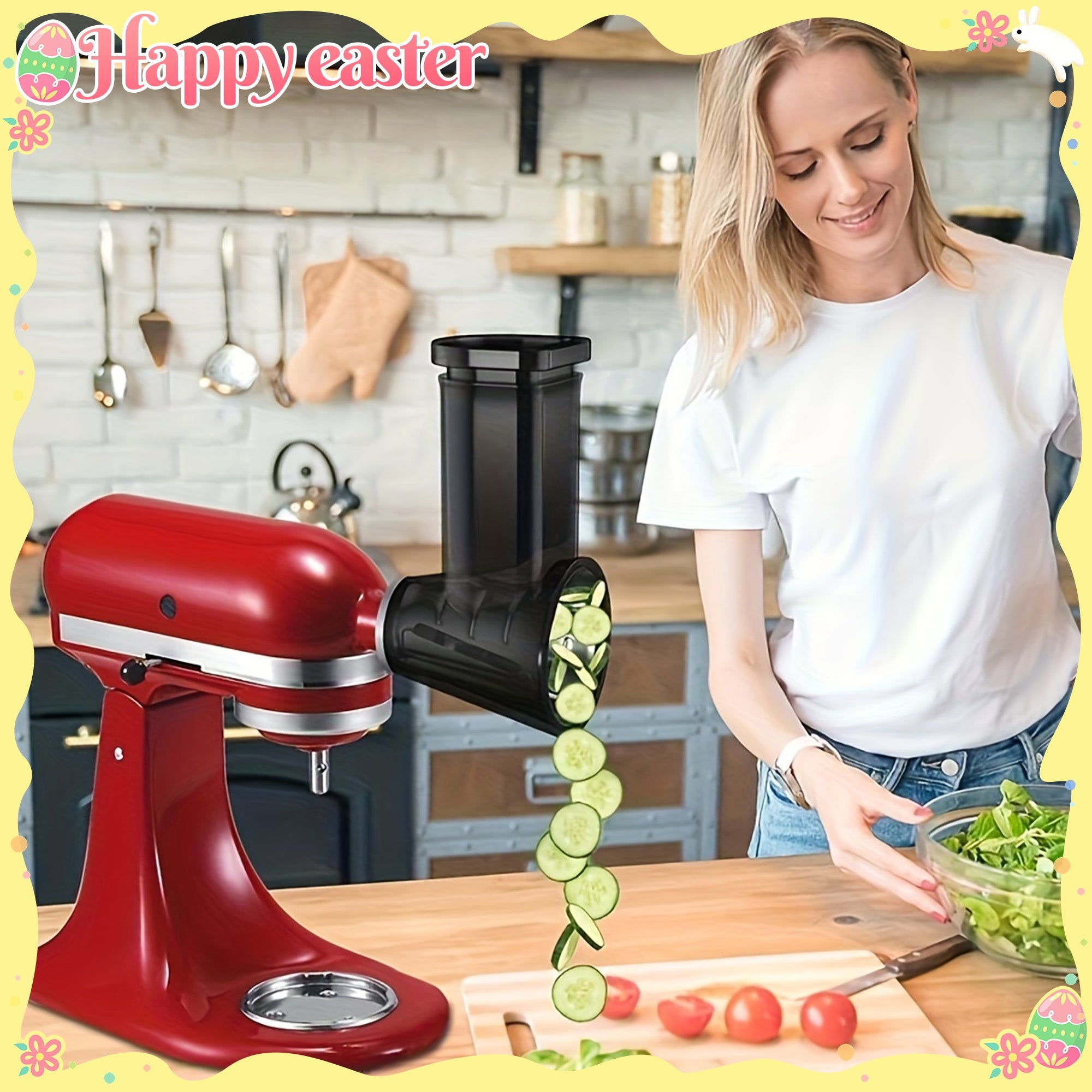 Kitchen Appliance Accessory For Blenders: Slicing Shredding Grating 4 Blades