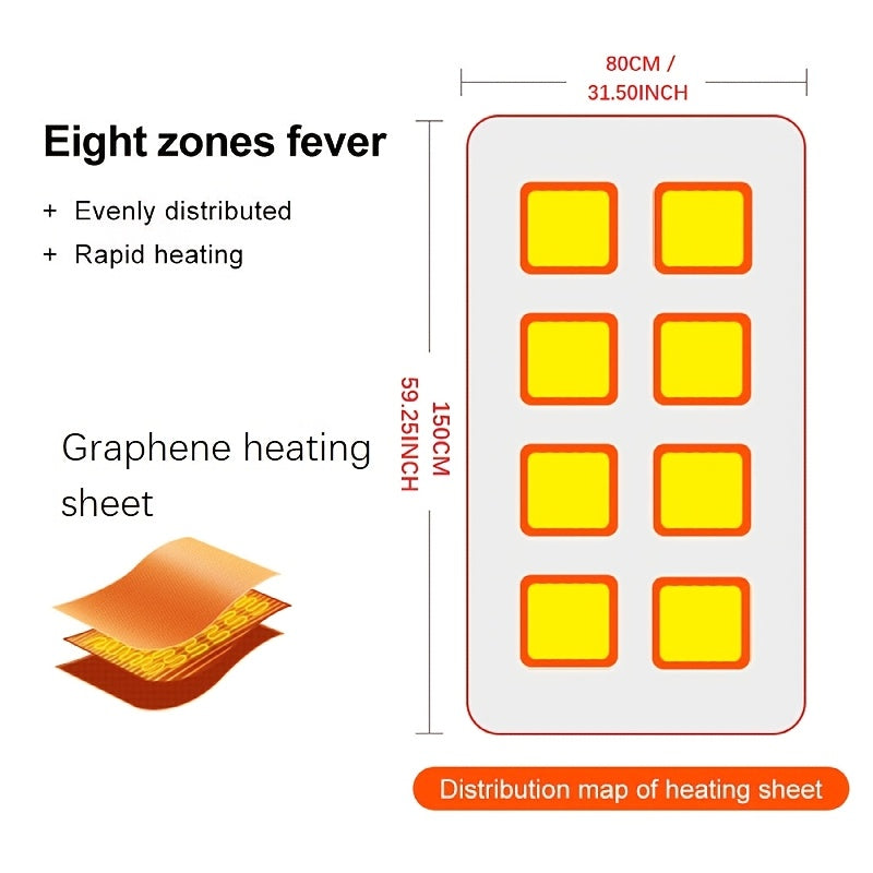 Uniseks karbon nano grafen isitish qavati shalvar tizzaga qoplamasi yuviladigan