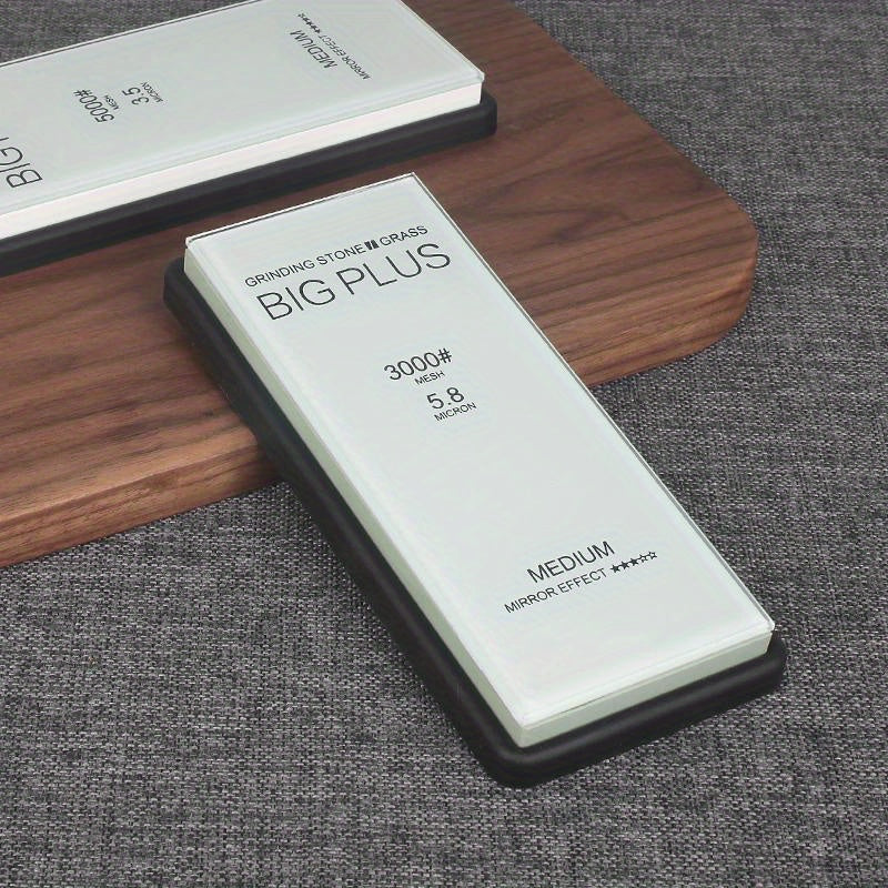 Chefs uchun katta bitta tomonlama silliqlash toshlari, tormozsiz kauchuk asos bilan